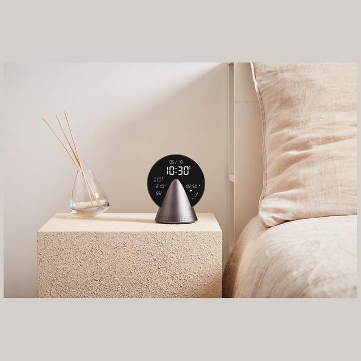Productafbeelding Lexon Alarm clock Conic Clock platinium grey