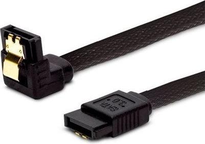 Produktbild Savio GAK-04 Kabel SATA III, oplot czarny, ktowy, zote zatrzaski SATA cable SATA 7-pin 2 x SATA