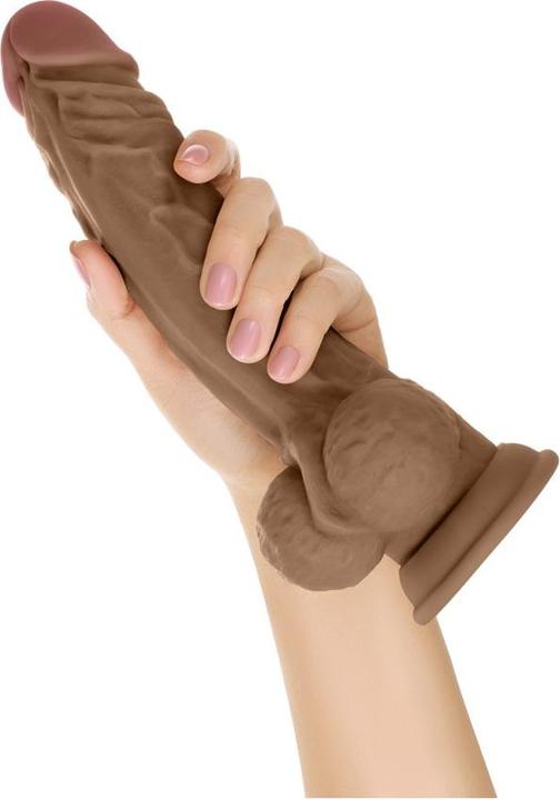 Actual product image Shaft Model A Straight Flexiskin Double Layered Realistic Extremely Soft Dildo with Balls Sex Toys L