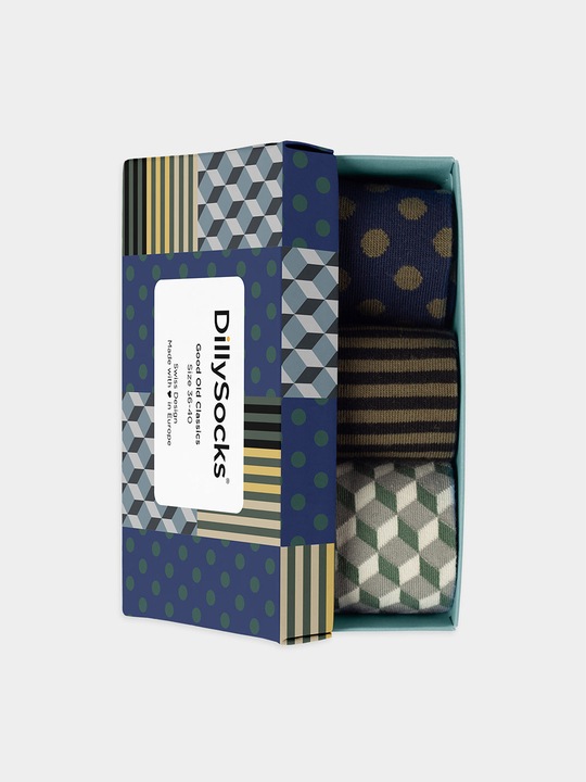 Produktbild DillySocks Good Old Classics (3er Pack, 41 - 46)