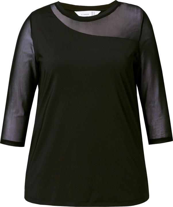 Immagine prodotto Miamoda T-shirt con jersey, mesh e maniche a 3/4 in mesh (60)