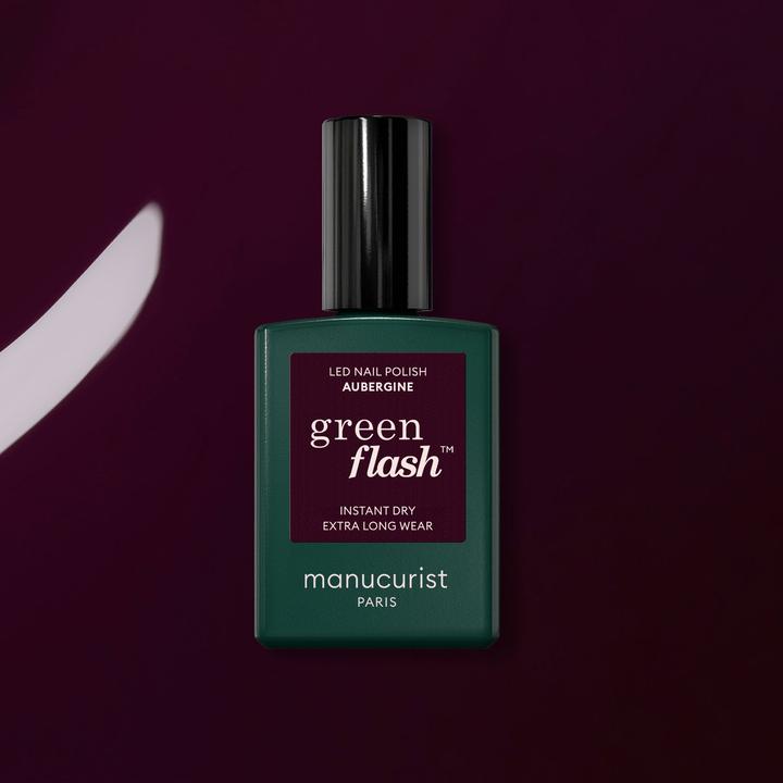 Immagine prodotto Manucurist Smalto Green Flash Aubergine (Melanzana, Smalto per unghie effetto gel)