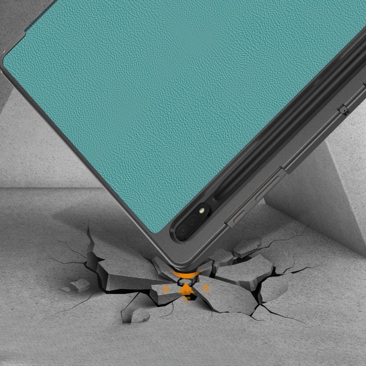Actual product image Cover-Discount Galaxy Tab S9 Ultra - Tri-fold Smart Case turquoise (Galaxy Tab S9 Ultra)