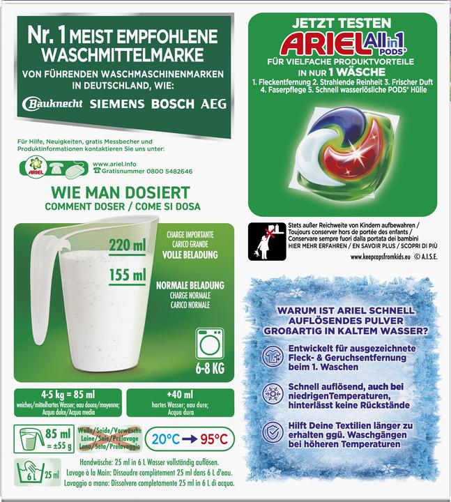 Immagine prodotto Ariel Color+ (23 Cicli di lavaggio, Detersivo in polvere)