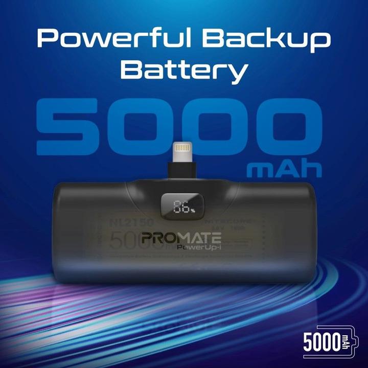 Immagine prodotto ProMate PowerUp-i 5000mAh Mini Powerbank Nero (5000 mAh, 20 W, 18.50 Wh)