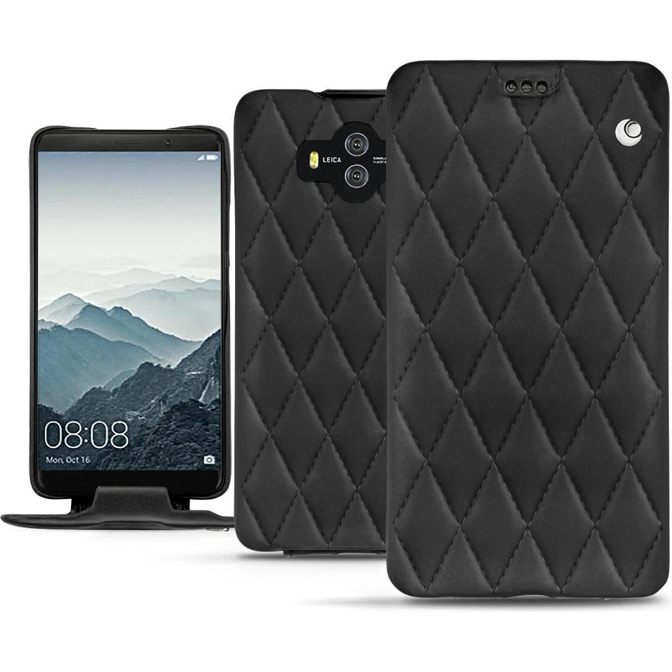 Noreve Lederschutzhülle vertikal (Huawei Mate 10), Smartphone Hülle, Schwarz