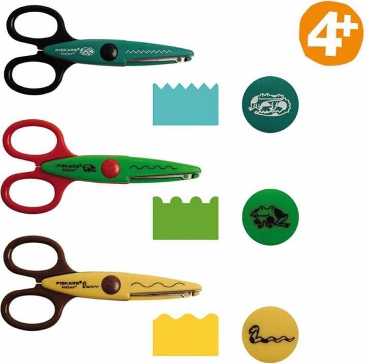 Immagine prodotto Fiskars Forbici per bambini Animali della palude 3 colori diversi 13,0 cm (13 cm)