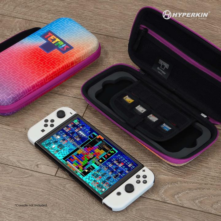Actual product image Hyperkin Tetris Eva Hard Shell Carrying Case - Hyper Gradient (Switch, Switch Lite, Switch OLED)
