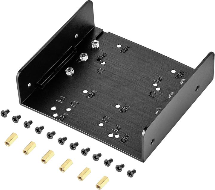 Actual product image Renkforce DIN Rail Mount Suitable for: Raspberry Pi, Arduino, Banana Pi for DIN rail mounting Black