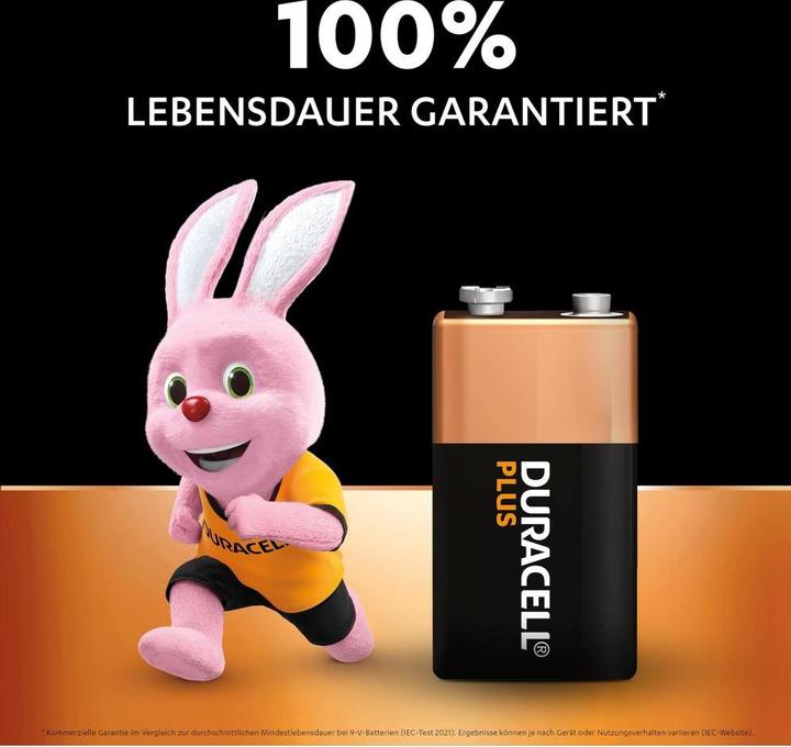 Productafbeelding Duracell Plus Power (2 Pcs., 9V Block, 580 mAh)