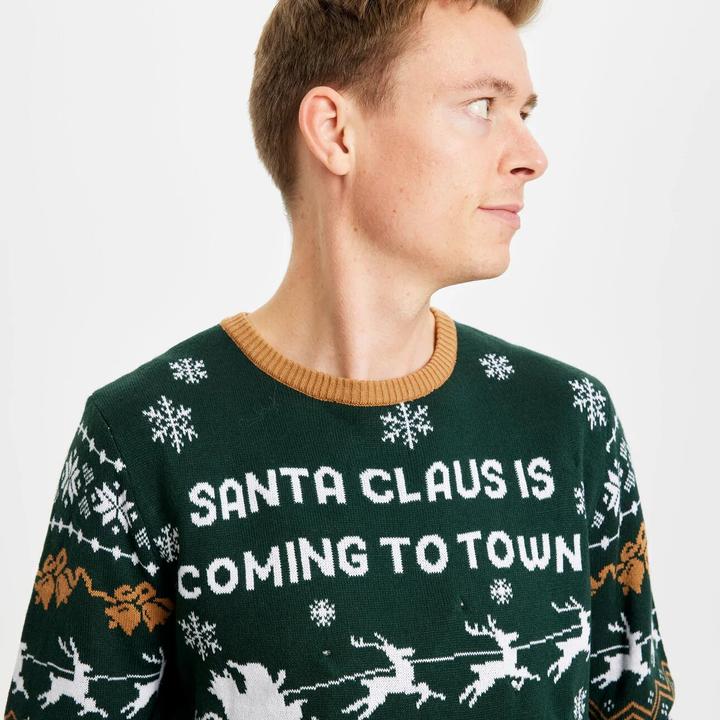 Produktbild Christmas Sweats Santa Claus is Coming to Town LED Sweater (XL)