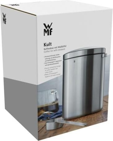 Produktbild WMF Teedose Kaffeedose für 500g Edelstahldose mit Masslöffel Kult Edelstahl matt (0.50 l)