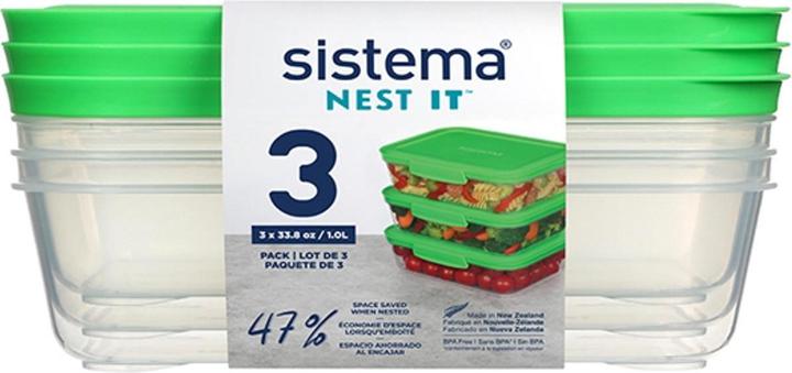 Actual product image Sistema Meal Prep 3Pack 1l (1 l)