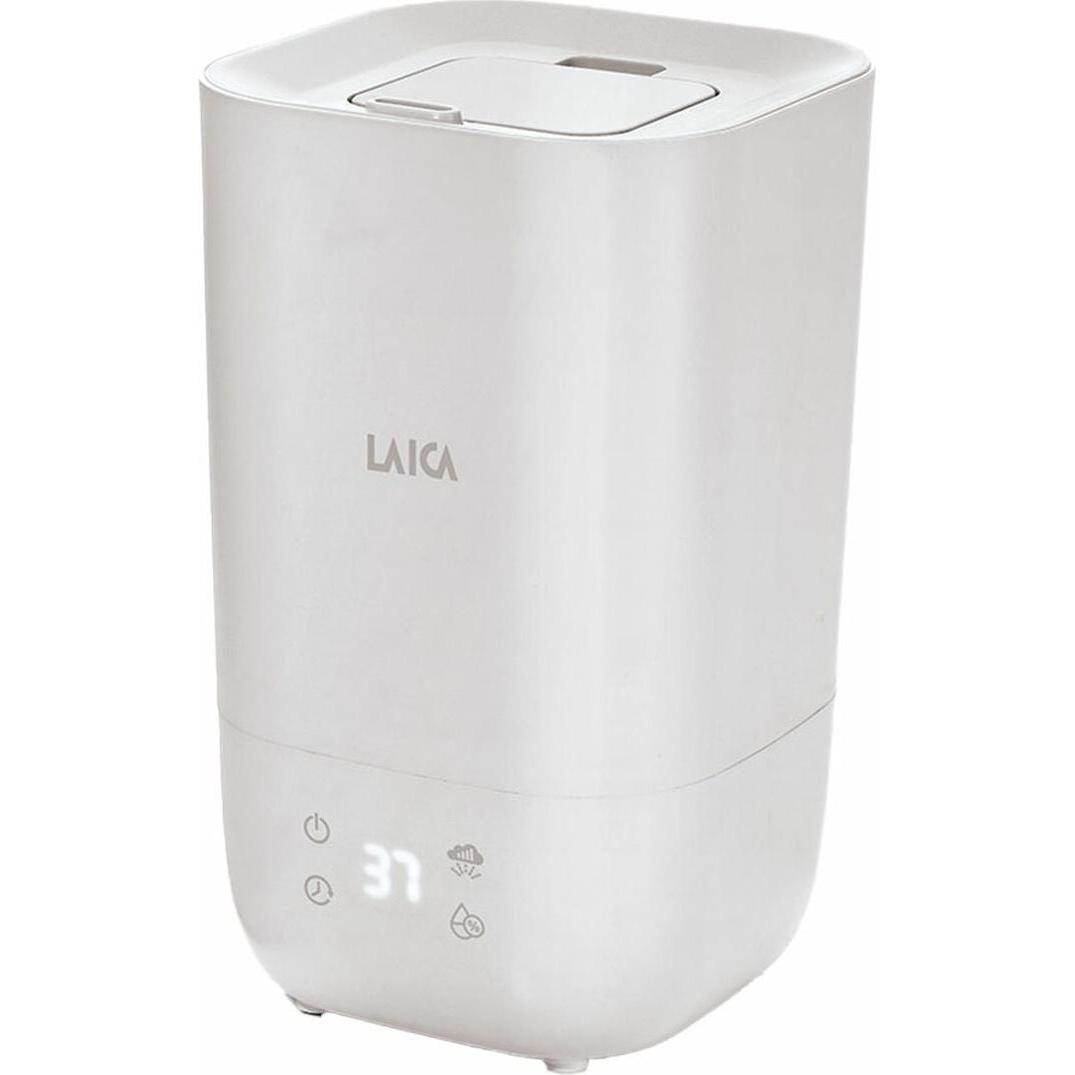 Laica Umidificatore A Ultrasuoni E Diffusore Di Essenze Silenzioso A LED A 3 Velocità 3,3l 25w Bianco, Umidificatore, Bianco