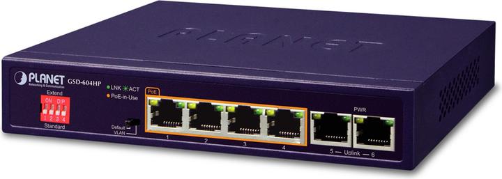 Image du produit Planet Interrupteur GSD-604HP (6 ports)