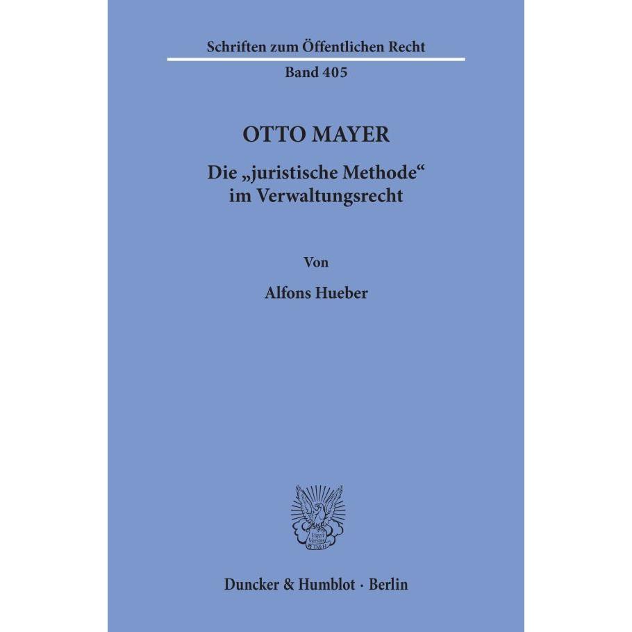 Otto Mayer., Fachbücher