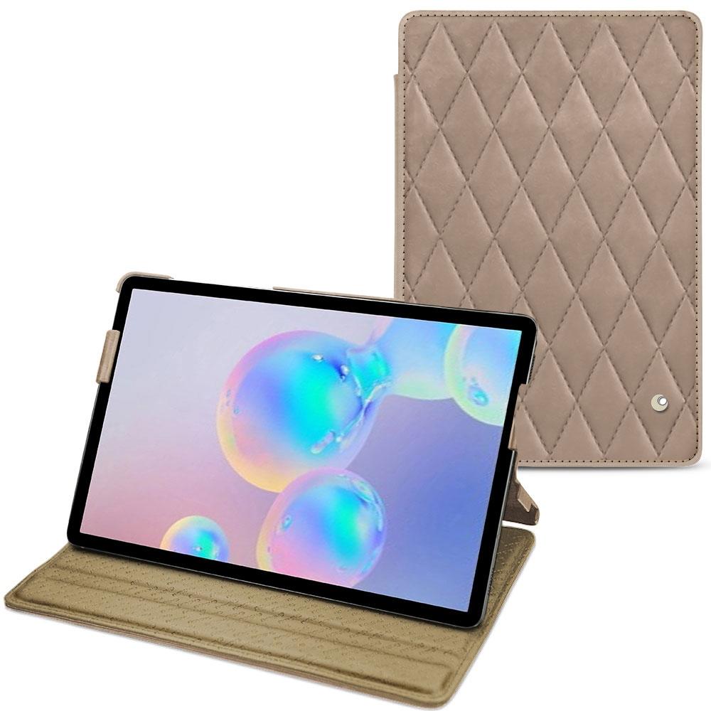 Noreve Lederschutzhülle horizontal (Galaxy Tab S6), Tablet Hülle, Beige