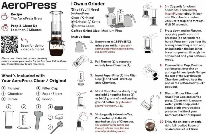 Image du produit Aeropress Machine à café d'origine (0.25 l)