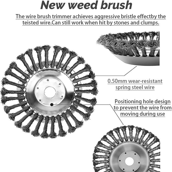 Actual product image Ellxen Unkrauttrimmer mit Adaptern (150 mm) (Weed whacker, Garden machinery attachment)