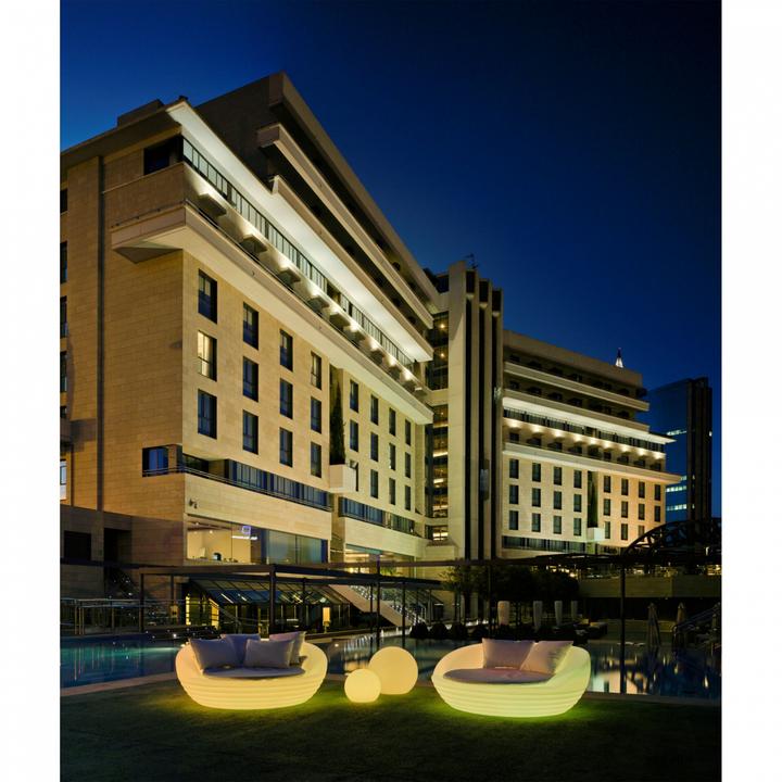 Produktbild Newgarden BULY 60 LED Solar Terrassenleuchte Licht-Kugel 50cm + Akku Innen & Aussen IP65 (45 lm, IP65)