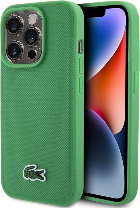 Productafbeelding Lacoste LCHMP15XPVCN iPhone 15 Pro Max 6,7" zielony/groene hardcase Iconic Petit Pique MagSafe (Apple iPhone 15 Pro Max)