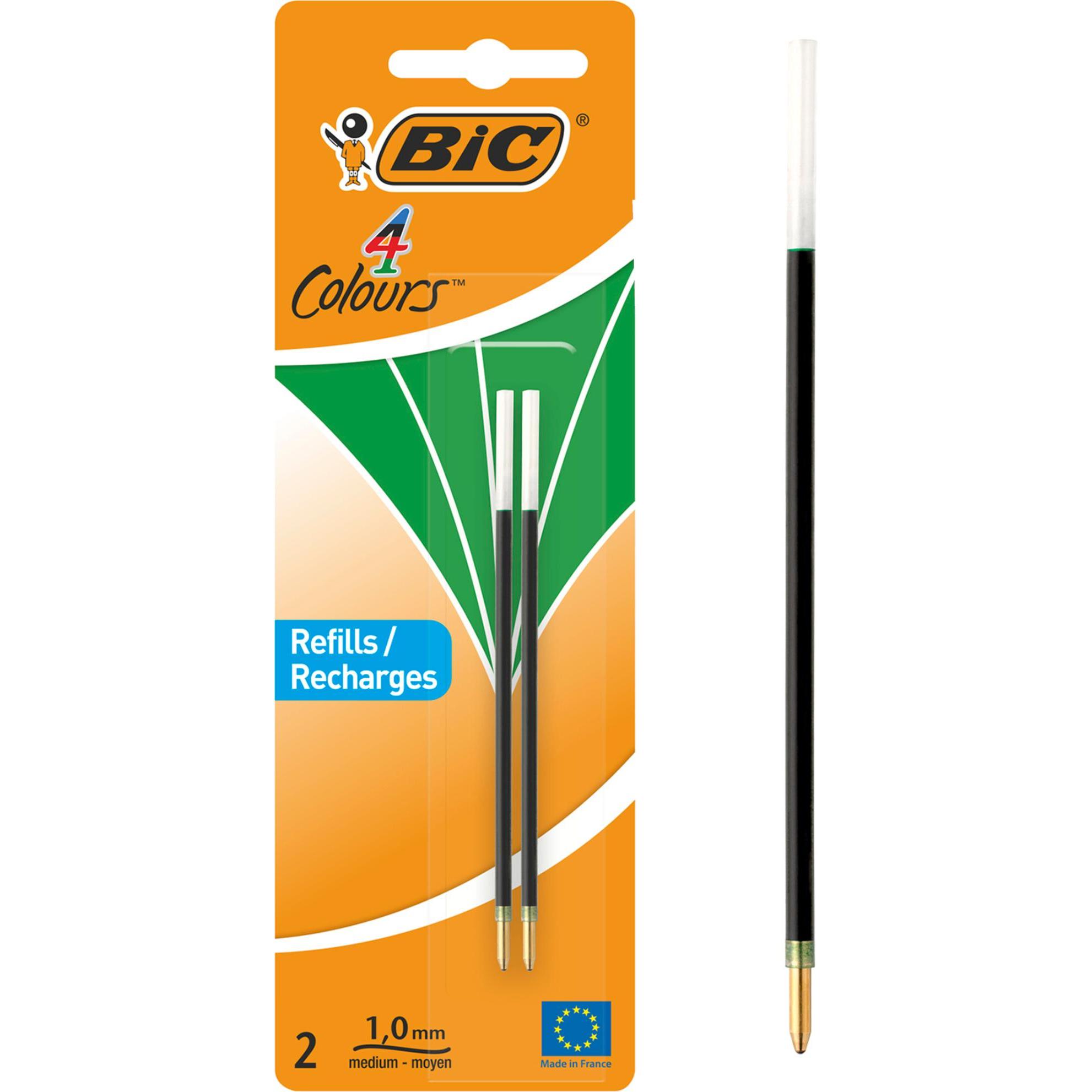 Bic Kugelschreibermine refill 4 colours 4 Colours ORIGINAL 4 Colours FLUO 4 Colours SHINE 4 Grip... (Grün, 2 x) (929250)