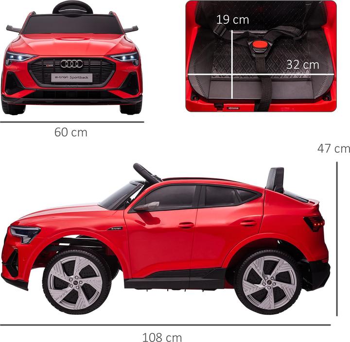 Actual product image Homcom Children's electric car with remote control and music function (12 V)