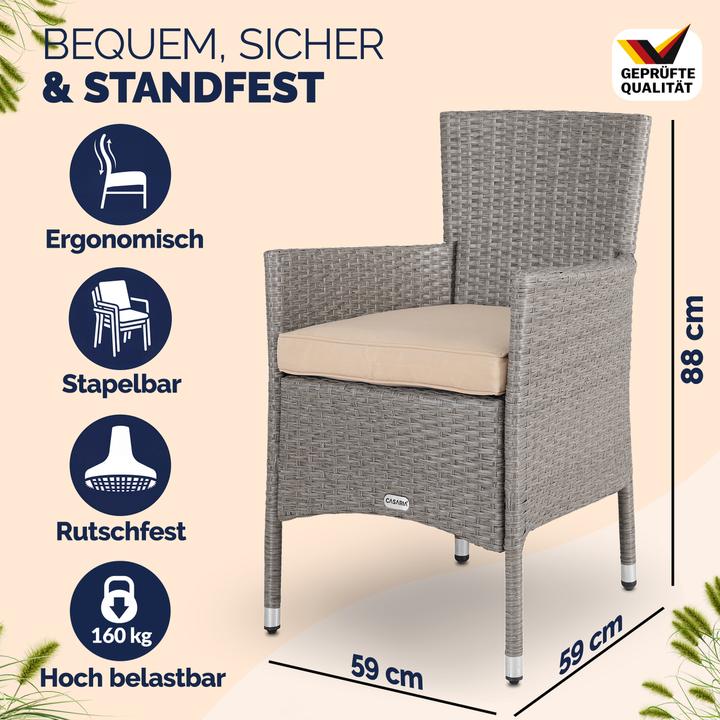 Produktbild Casaria Polyrattan Gartenstühle