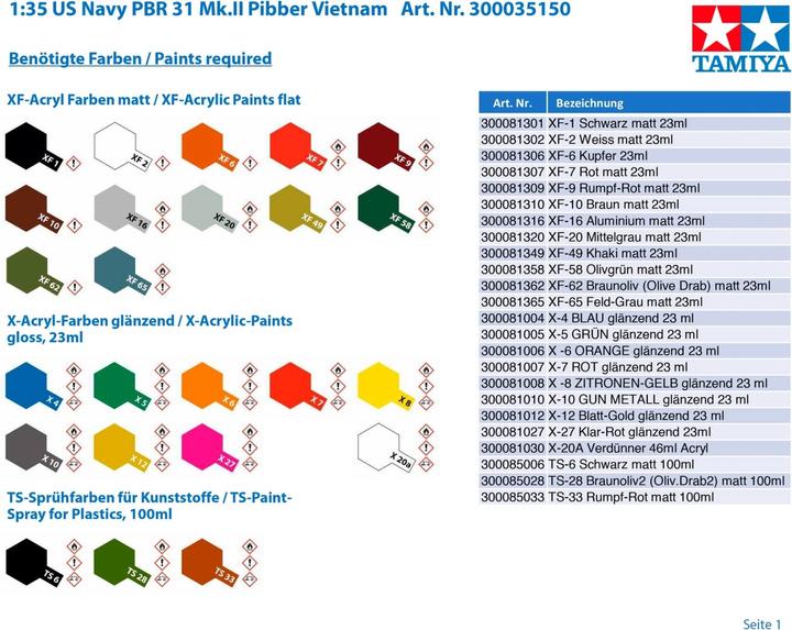 Produktbild Tamiya US Navy PBR31