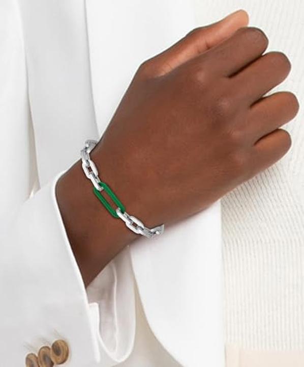 Immagine prodotto Lacoste Bracciale originale in acciaio con maglie in silicone 2040103 (Acciaio inox / silicone)