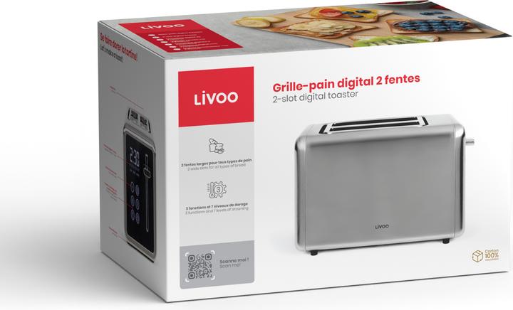 Produktbild Livoo Digitaler Toaster mit 2 Schlitzen