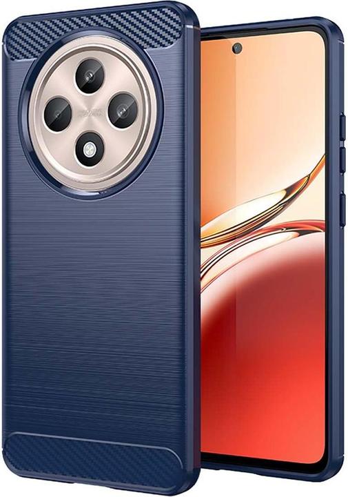Actual product image Techsuit - Carbon Silicone - Oppo Reno12 F 4G / Reno12 F 5G / Reno12 FS 4G / Reno12 FS 5G - Blue (Oppo Reno12 F 5G)