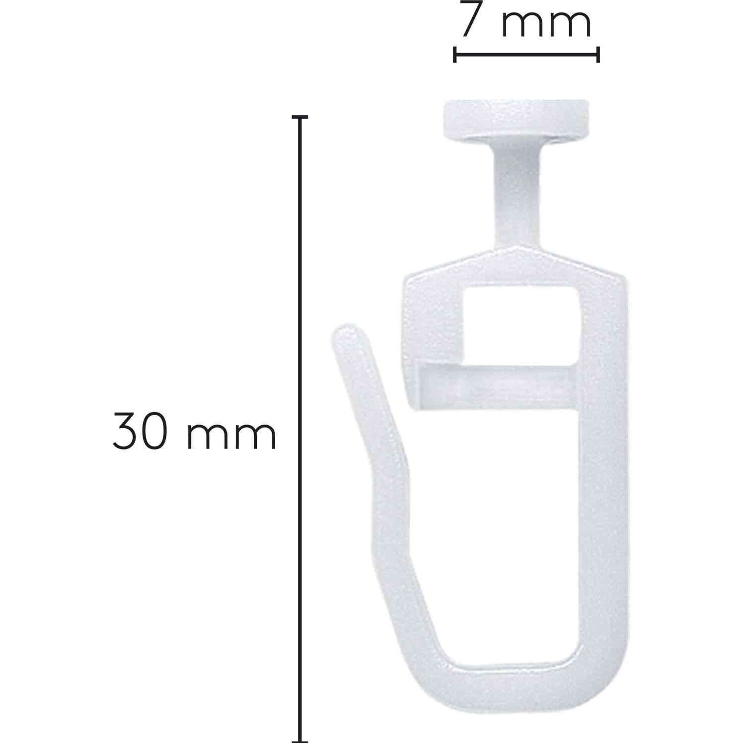 Leha, Vorhang Zubehör, Liftgleiter Karniese Kopf rund Kunststoff weiss