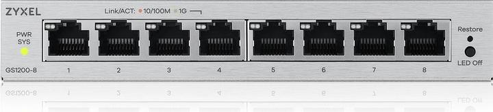 Actual product image Zyxel GS1200-8V3 8-Port Gigabit web / smart managed Switch (8 ports)
