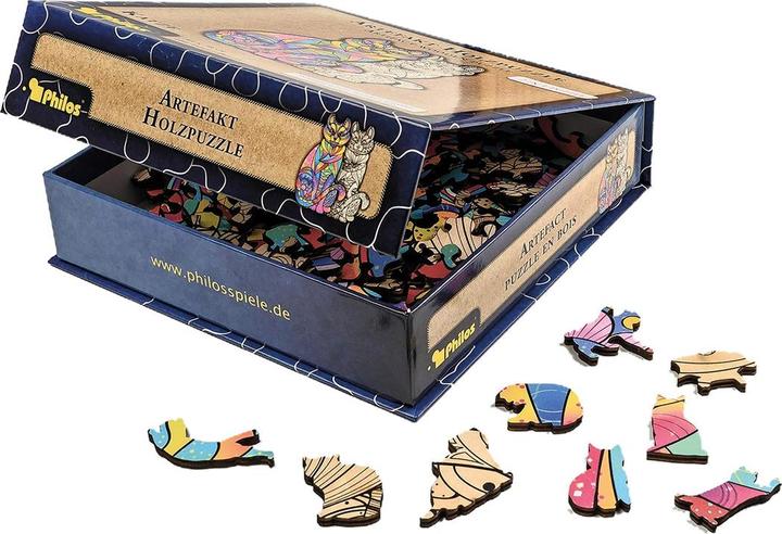 Produktbild Philos Artefakt Holzpuzzle in Katze (160 Teile)