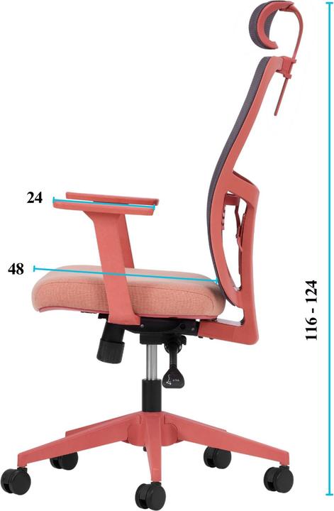 Image du produit Kalune Design Lumbar 126 Salmon Office Chair