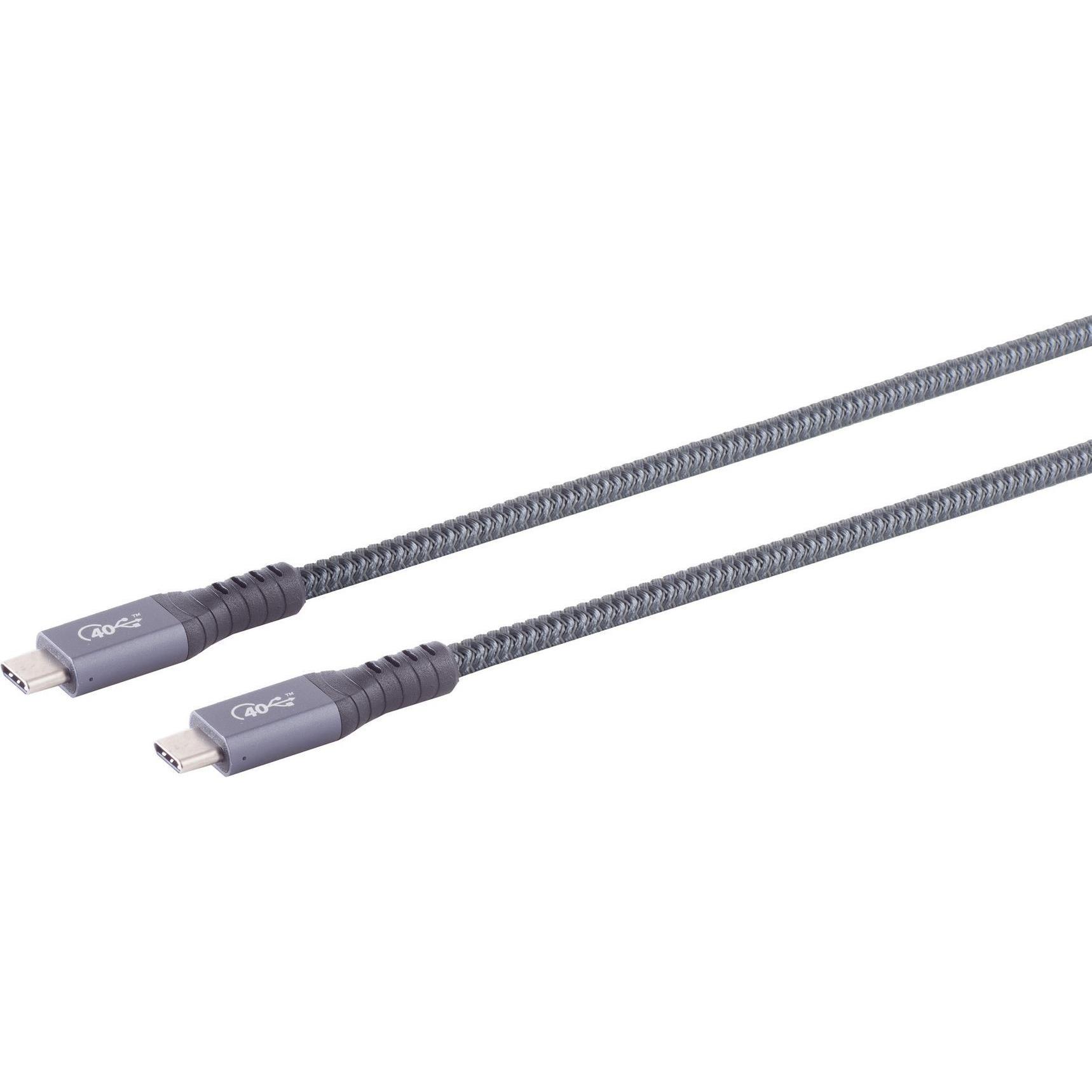 Shiverpeaks S/CONN maximum connectivity USB-C Verbindungskabel--USB Kabel Typ-C Stecker auf Typ C Stecker, 4.0 G (0.25 m...