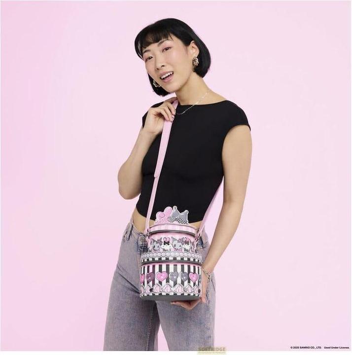 Actual product image Loungefly Sanrio My Melody and Kuromi shoulder bag