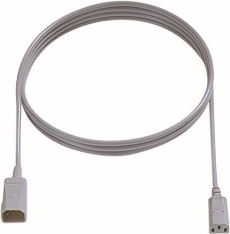 Actual product image Bachmann Power Cord C14 to C13 grey, Extension Cable (1.50 m)