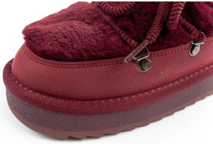 D.Franklin women's winter snow boots, fashionable fur lining, burgundy