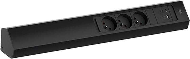 Image du produit Bachmann CASIA 2 3x FR Prise UTE 1x USB-Charger A/C (932.107) noir, long (3 x, CEE 7/3, PECO 7/5, 2 m)