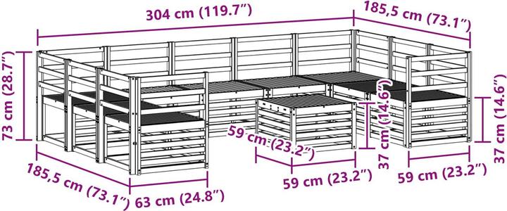 Produktbild vidaXL Outdoor-Sofa