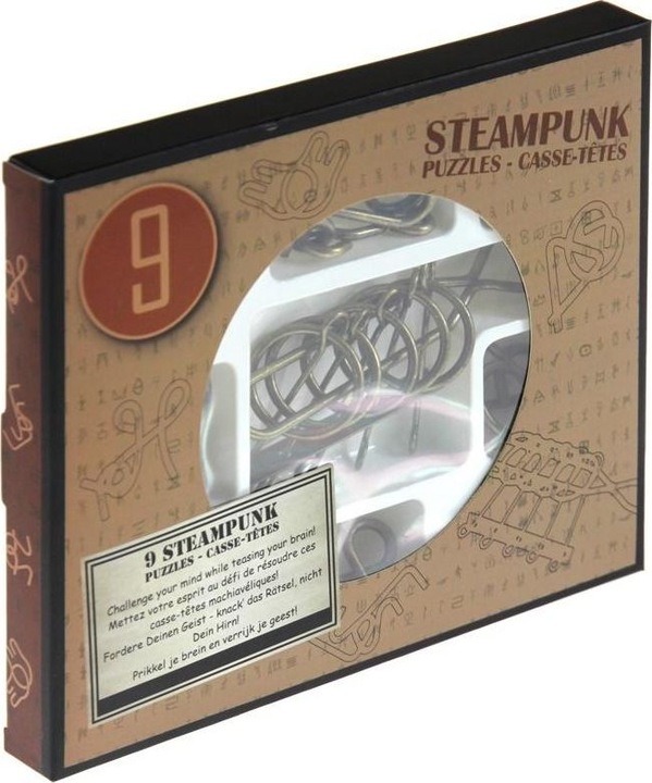 Actual product image Eureka! puzzel 9 Steampunk Puzzles *-**** (brown box)