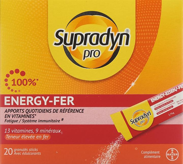 Image du produit Supradyn Bâtonnets Energy min (20 pièce(s), Poudre, 77 g)