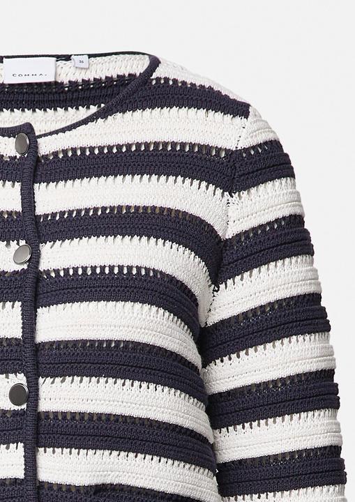 Produktbild Comma Strickjacke Kurzer Cardigan mit Strukturmuster und Leistentaschen (32)