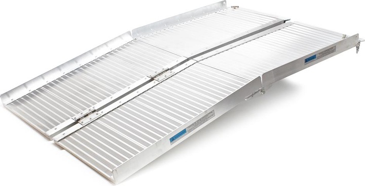 Produktbild Wiltec Rollstuhlrampe doppelt faltbar 122cm 270kg Rollirampe Alu Rampe Rollstuhl