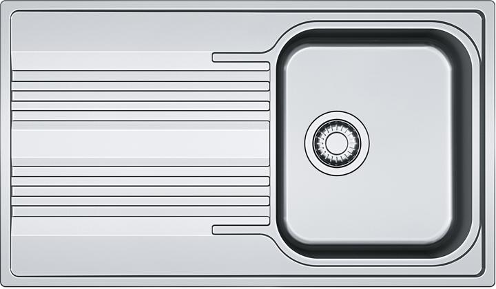 Franke Smart Srx 611 86 (Fitted sink with draining board, 86 cm, 50 cm)