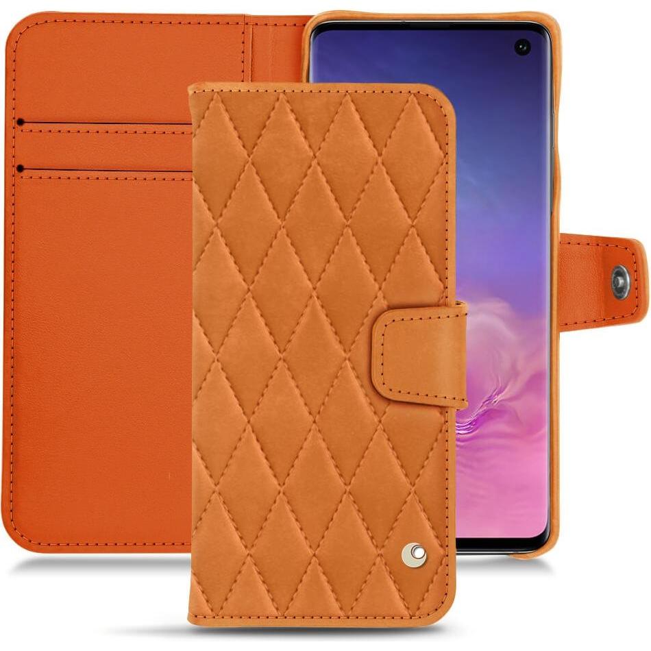 Thumbnail - Noreve Lederschutzhülle Wallet (Samsung Galaxy S10+), Smartphone Hülle, Orange
