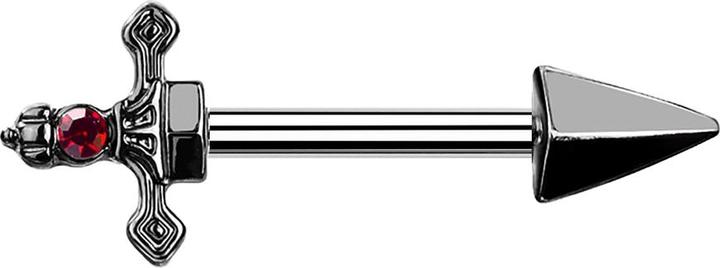 Immagine prodotto Star Piercing Barbell schwarz Dolch (Ottone, Acciaio chirurgico 316L)