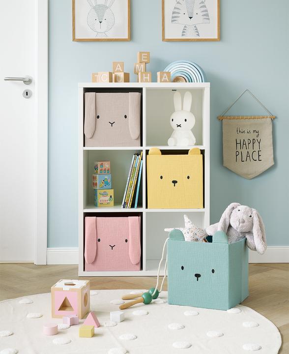 Produktbild Zeller Present Aufbewahrungsbox Hase Musselin 28x28x28 cm (28 x 28 x 28 cm, 21.95 l)